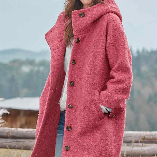 Sophia - Women's Wool Oversized Coat, Elegant, Winter, Fashionable