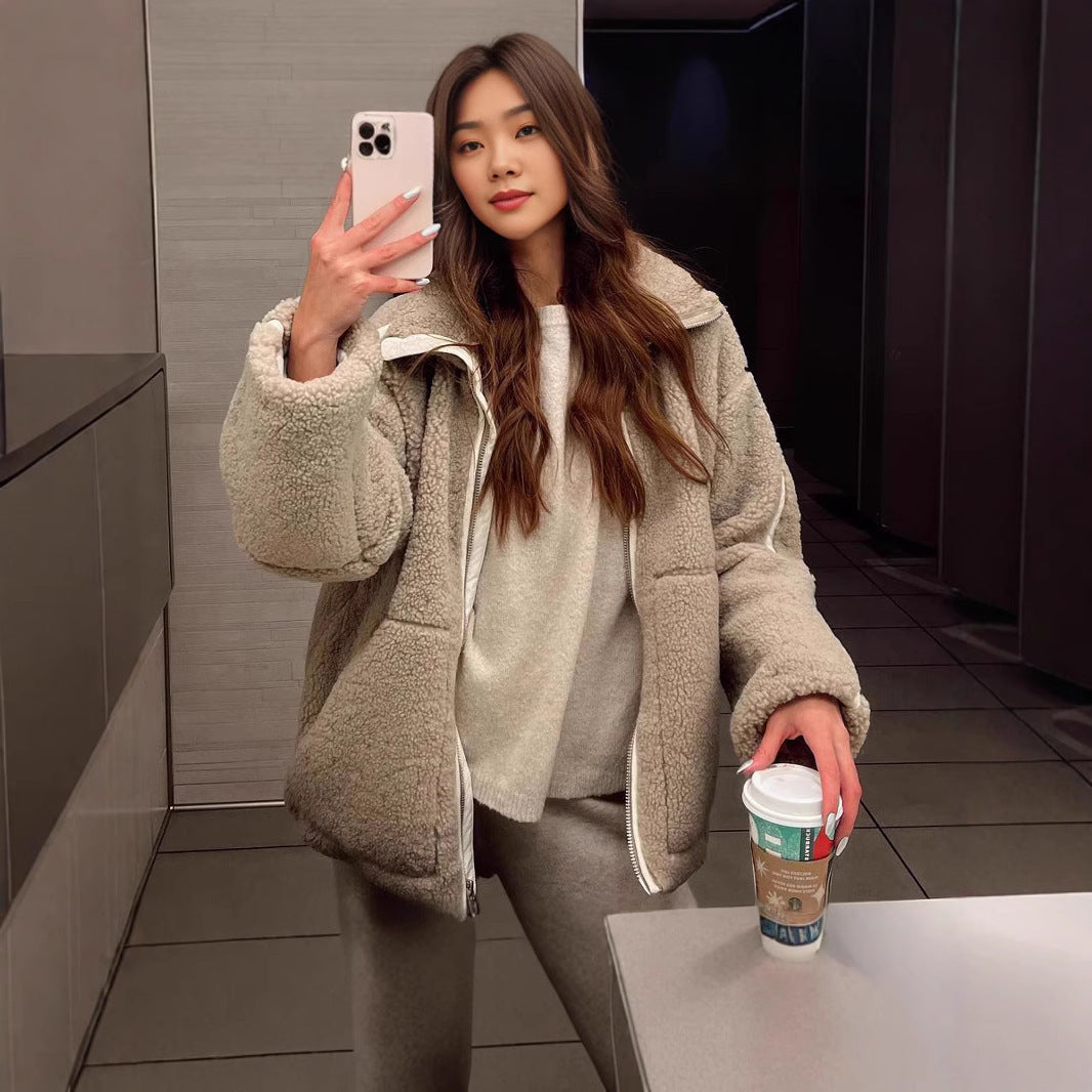 Winter Oversize Jacket Made of Soft Fleece