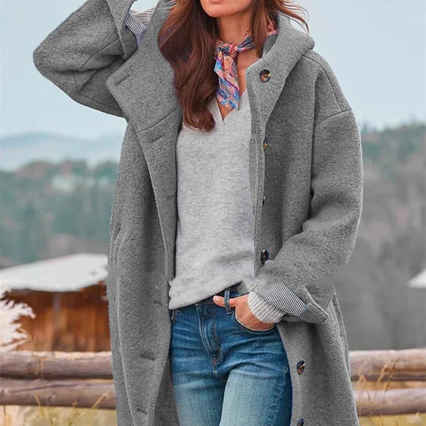 Sophia - Women's Wool Oversized Coat, Elegant, Winter, Fashionable