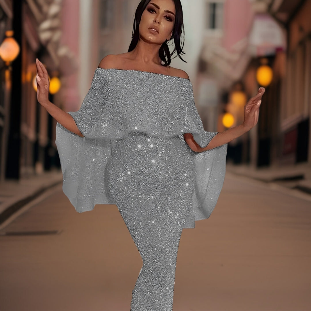 Eloura-Moda | Off-Shoulder-Dress with Ruffles