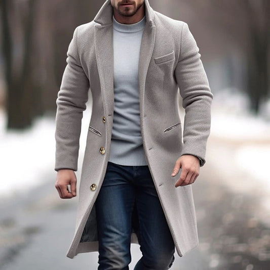 Men's elegant coat with a classic cut