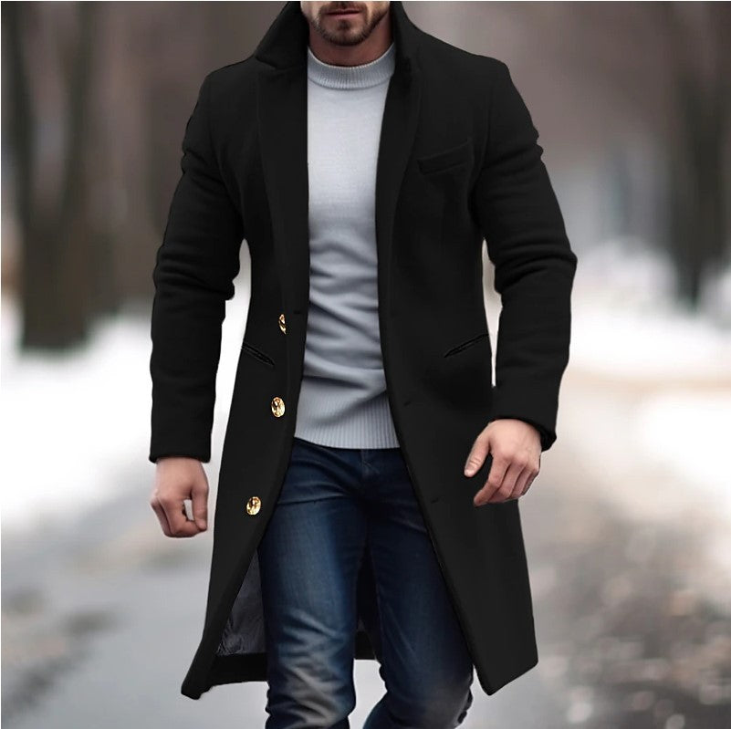 Men's elegant coat with a classic cut
