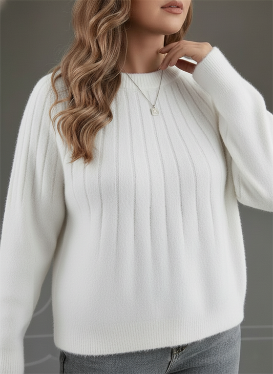 Eloura-Moda | Women's Soft Rib Knit Sweater, Plus Sizes