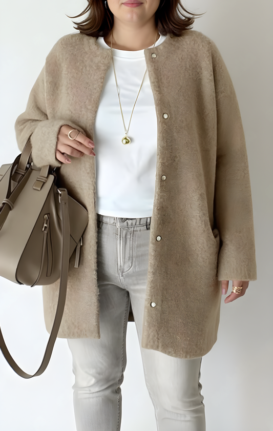 Eloura-Moda | Women's Sweater-Cardigan, Elegant and Loose Fit, Plus Sizes