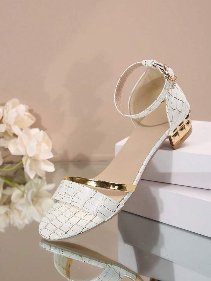 Sandals with Decorative Heel
