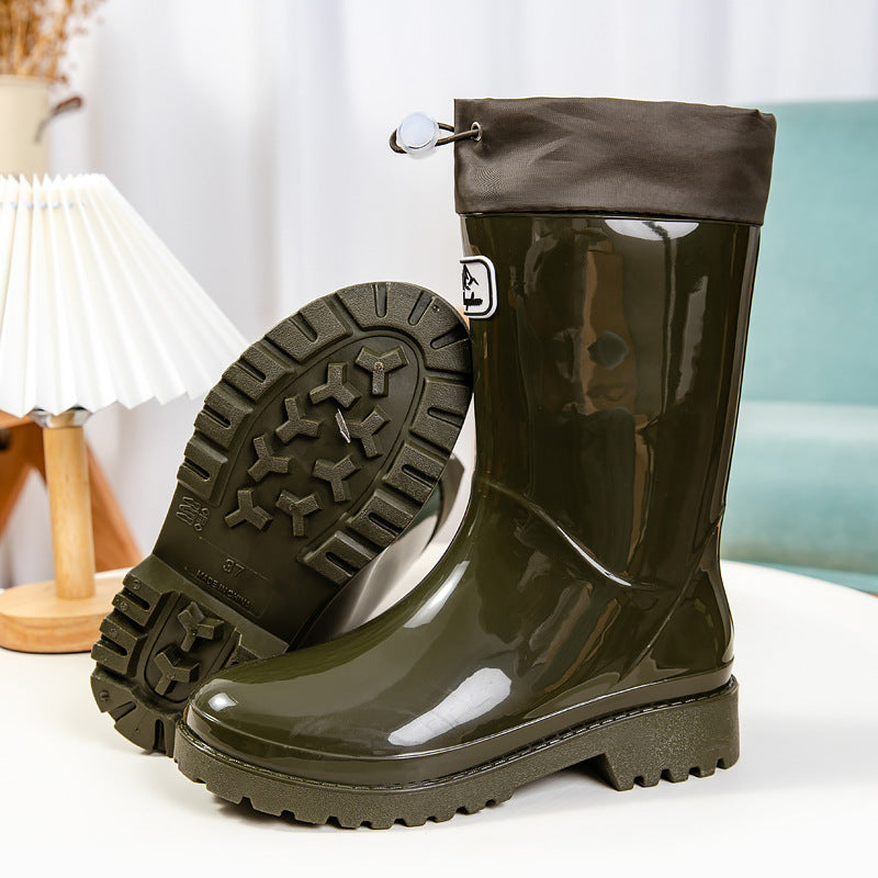 Women High-quality and stylish rubber boots with adjustable lacing system Eloura-Moda