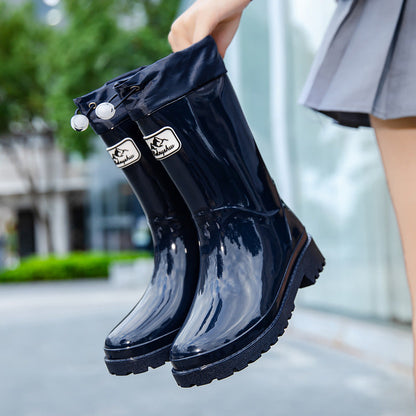 Women High-quality and stylish rubber boots with adjustable lacing system Eloura-Moda