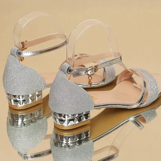Sandals with Decorative Heel