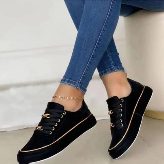 Orthopedic Women's Sneakers with Decorative Chains