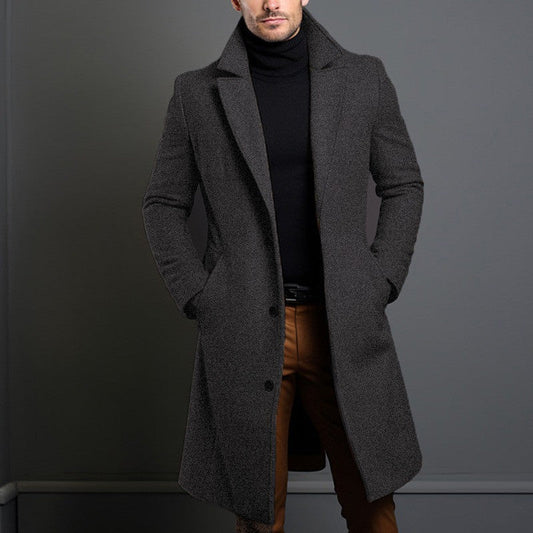 Men's Wool Coat with a Straight Cut