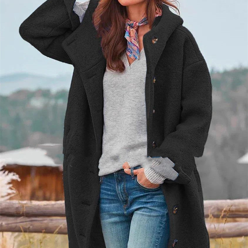 Sophia - Women's Wool Oversized Coat, Elegant, Winter, Fashionable