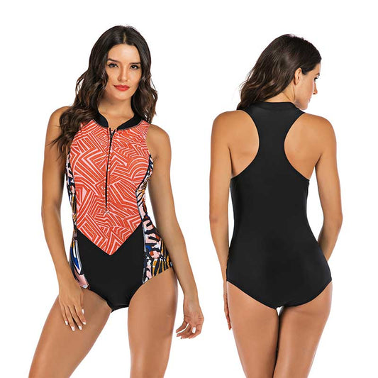 Eloura-Moda | One-Piece Sports Swimsuit with Interesting Design